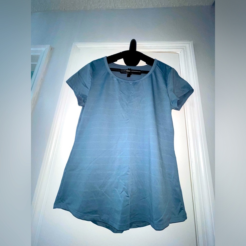 Blue workout shirt